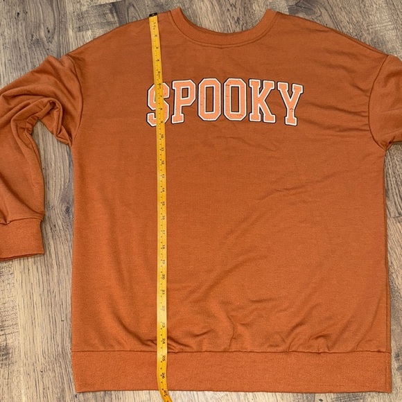Spooky Orange Women’s Sweater - Picture 3 of 4